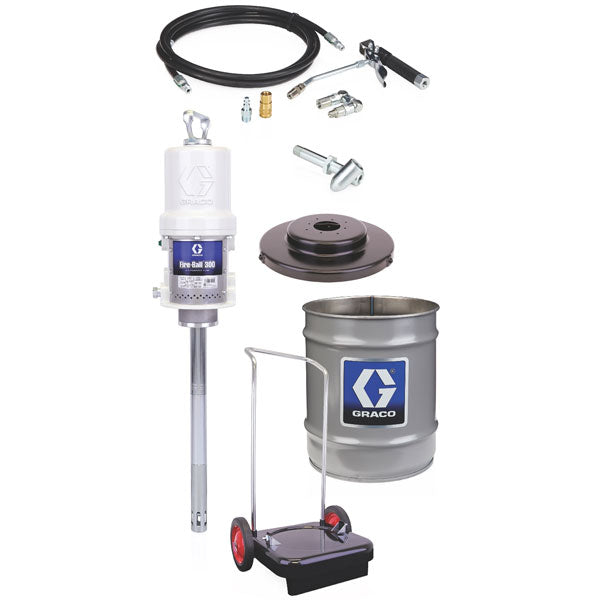 Graco 225773 | Fire-Ball 300 Series - 35 / 50 Lb 50:1 Grease Package (Pro-Shot Cart-Mounted Pail Dispenser)