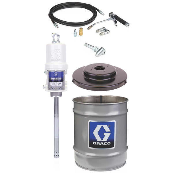 Graco 225827 | Fire-Ball 300 Series - 35 / 50 Lb 50:1 Grease Package (Pro-Shot Stationary Pail Dispenser)