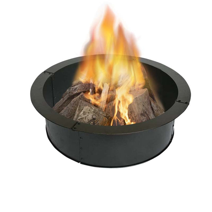 Blue Sky Outdoor Living PCFR3612 | Heavy Gauge 36" Round x 10" High Fire Ring, Porcelain Coated