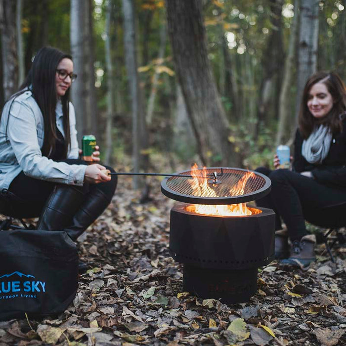 Blue Sky Outdoor Living PFP1513-C | The Ridge Smokeless Portable Fire Pit with Spark Screen and Lift