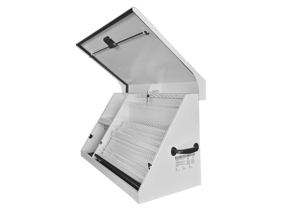 Montezuma XL450-WB | 36 x 17 in. Steel Triangle® Toolbox - White with Black accents