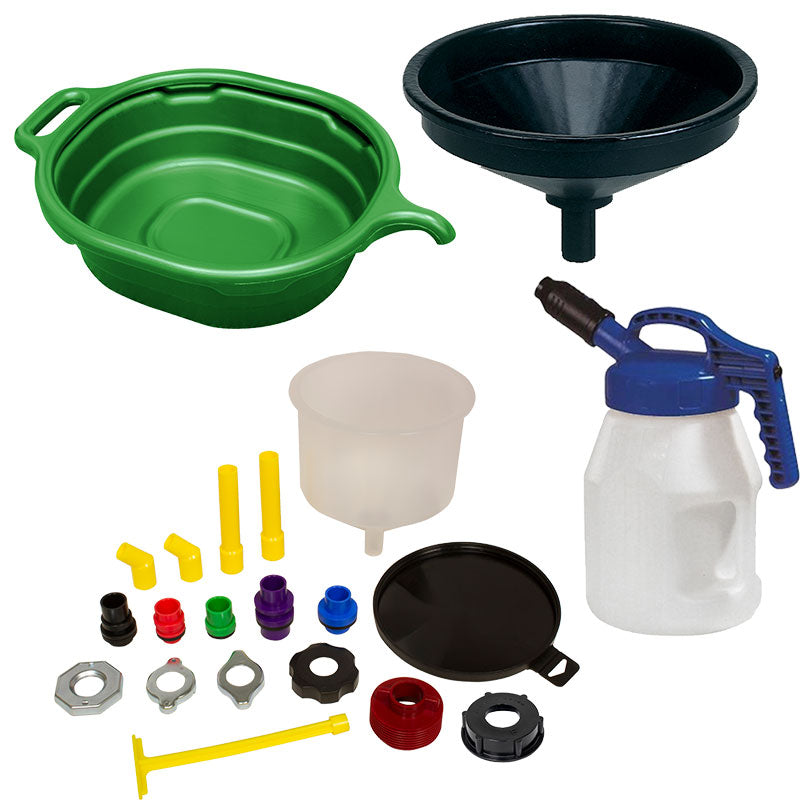 Oil Transfer Containers and Funnels