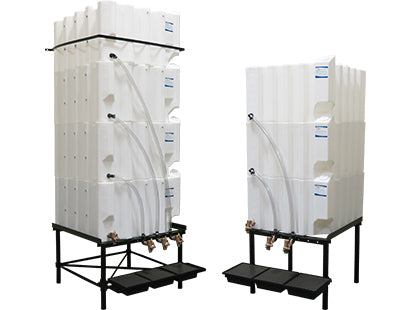 Gravity Feed Fluid and Oil Storage Systems