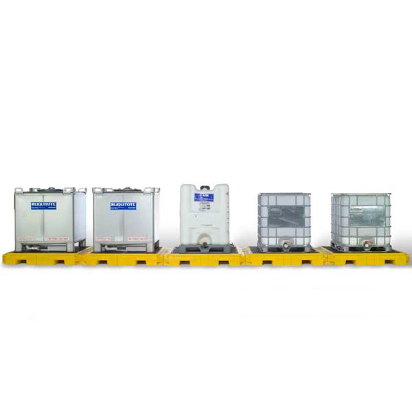 Ultra-Modular IBC Spill Pallet | Indoor - 5 IBC | UltraTech 1128