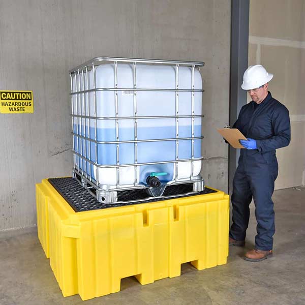 Ultra-IBC Spill Pallet Plus with Drain | Low Profile | UltraTech 1158