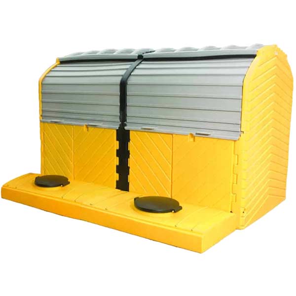 Ultra-Modular IBC Spill Pallet | Outdoor - 2 IBC | UltraTech 1165