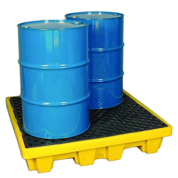 Ultra Spill Pallet Nestable with Drain | 4 Drum | UltraTech 1231