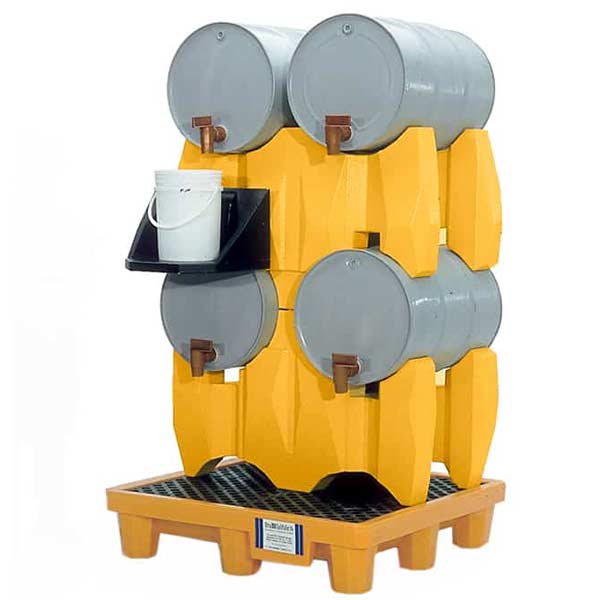 Ultra-Drum Rack Containment with Drain | 4 Drum | UltraTech 2381 ...