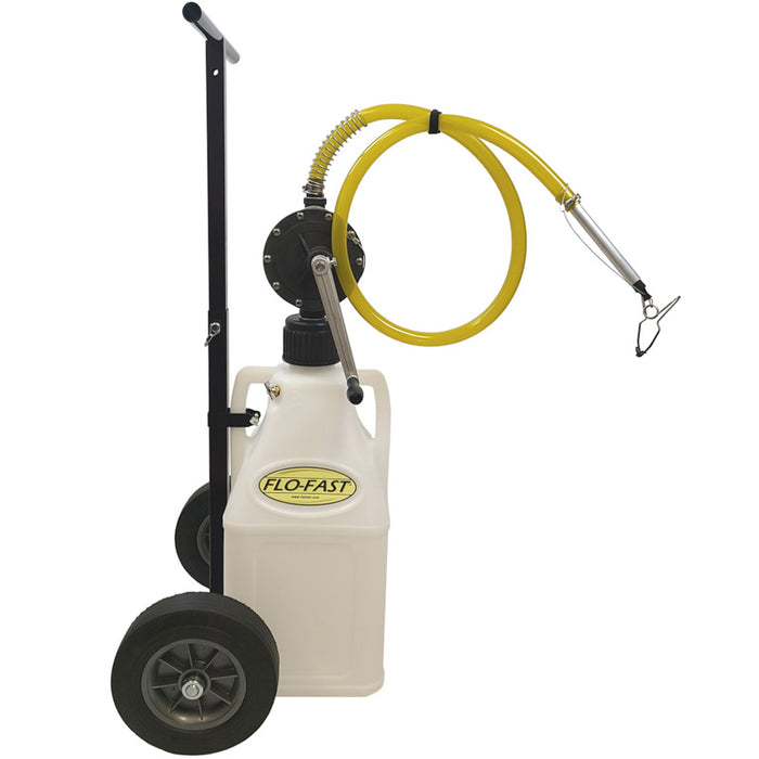 7.5 Gallon FLO-FAST Professional Compact Versa Cart System (Pump, 10" Tires, & (1) 7.5 Gallon Container, Natural) | Flo-Fast 30107-N