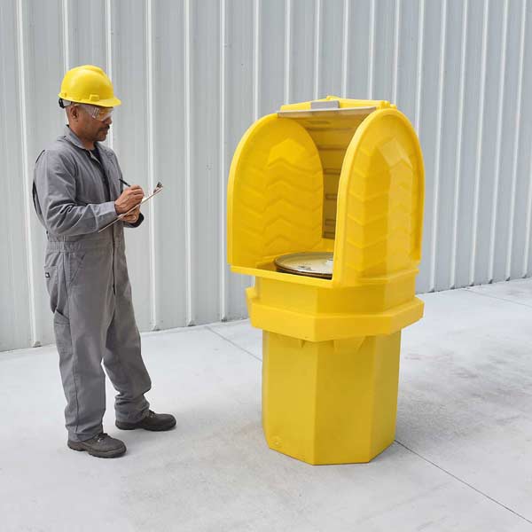 Ultra-Hard Top Spill Pallet Plus with Drain | P1 - 1 Drum | UltraTech 9641