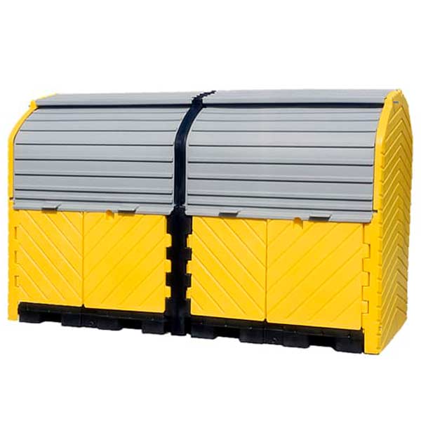 Ultra-Hard Top Spill Pallet Plus without Drain | P16 - 16 Drum | UltraTech 9654