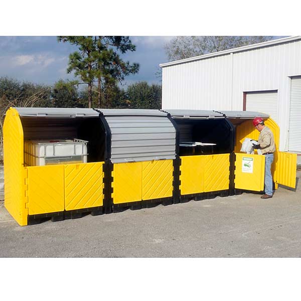 Ultra-Hard Top Spill Pallet Plus with Drain | P8 - 8 Drum | UltraTech 9651