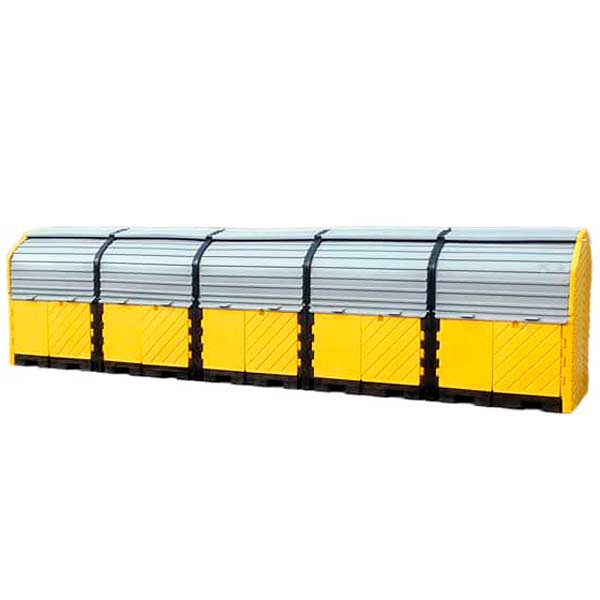Ultra-Hard Top Spill Pallet Plus with Drain | P16 - 16 Drum | UltraTech 9655