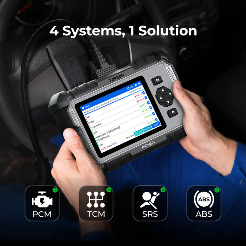 AD500 | ArtiDiag500 5" Scan Tool - PCM/TCM/ABS/SRS Lifetime Updates 3 Ser Func | TOPDON