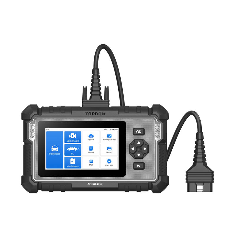 AD500 | ArtiDiag500 5" Scan Tool - PCM/TCM/ABS/SRS Lifetime Updates 3 Ser Func | TOPDON
