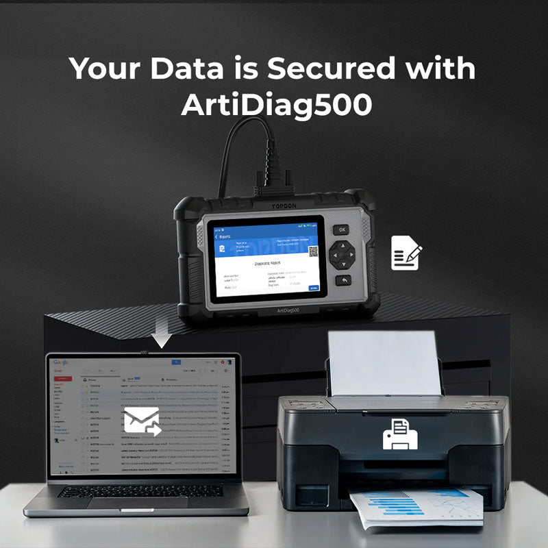 AD500 | ArtiDiag500 5" Scan Tool - PCM/TCM/ABS/SRS Lifetime Updates 3 Ser Func | TOPDON
