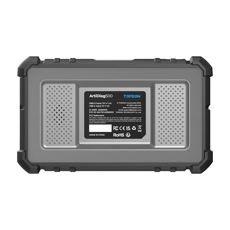 AD500 | ArtiDiag500 5" Scan Tool - PCM/TCM/ABS/SRS Lifetime Updates 3 Ser Func | TOPDON