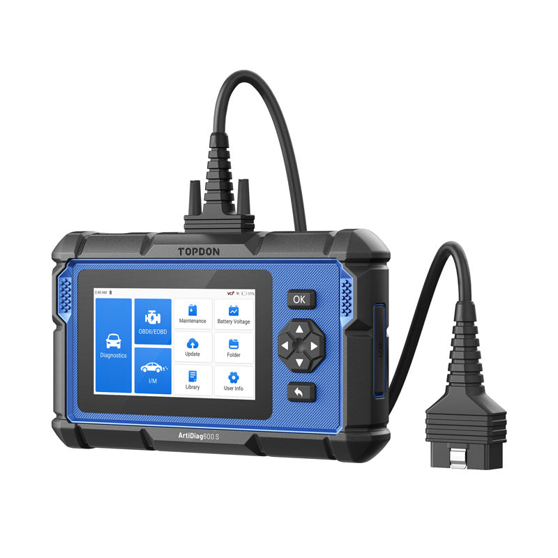 AD600S | ArtiDiag600S 5" Scan Tool - PCM/TCM/ABS/SRS Lifetime Updates 8 Ser Func | TOPDON