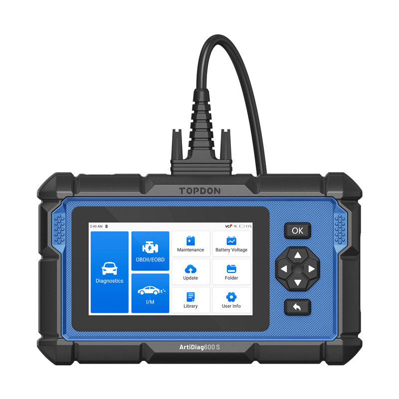 AD600S | ArtiDiag600S 5" Scan Tool - PCM/TCM/ABS/SRS Lifetime Updates 8 Ser Func | TOPDON