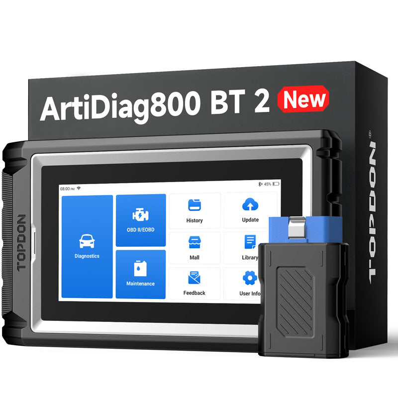 AD800BT2 | ArtiDiag800 BT2 6" Bluetooth Scan Tool w/Service Functions & CAN-FD | TOPDON