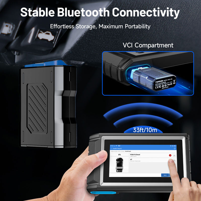 AD800BT2 | ArtiDiag800 BT2 6" Bluetooth Scan Tool w/Service Functions & CAN-FD | TOPDON