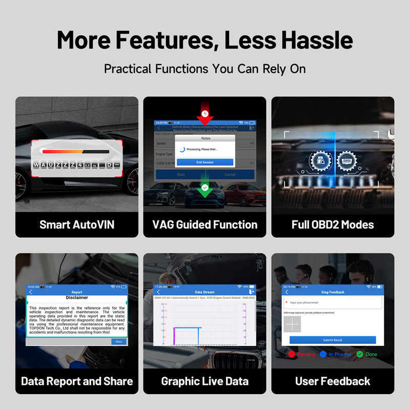 ADEU | ArtiDiag EU 4" Scan Tool for Euro Vehicles, ECU Coding | TOPDON