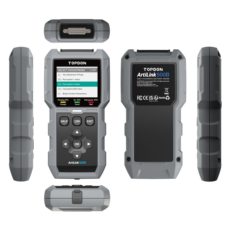 AL500B | ArtiLink500B 2-in-1 Code Reader & Battery Tester w/Data Graphing | TOPDON