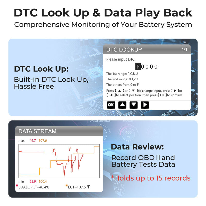 AL500B | ArtiLink500B 2-in-1 Code Reader & Battery Tester w/Data Graphing | TOPDON