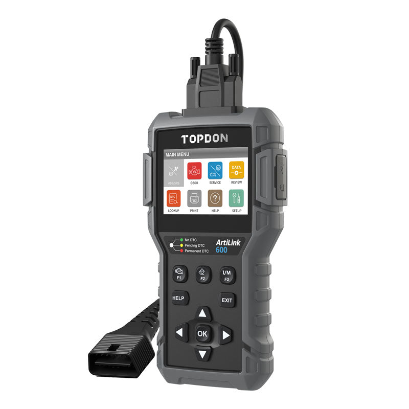 AL600 | ArtiLink600 Code Reader - ABS & SRS Active Tests & Live Data | TOPDON