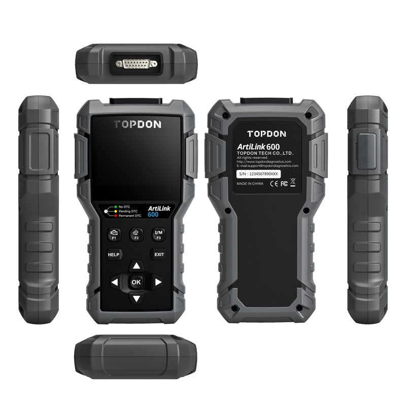 AL600 | ArtiLink600 Code Reader - ABS & SRS Active Tests & Live Data | TOPDON
