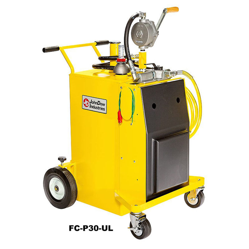 PRO30 30 Gallon UL Listed Gas or Diesel Caddy with Manual Pump | John Dow Industries | FC-P30-UL-D