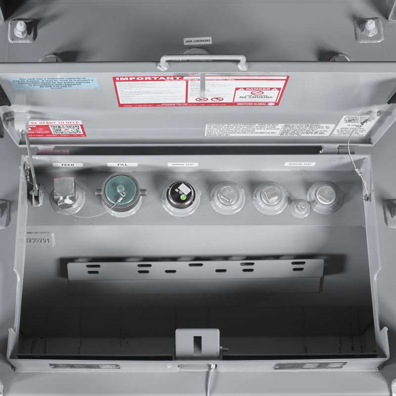 Inside the 1,852 Gallon FuelCube with Fuel Gauge