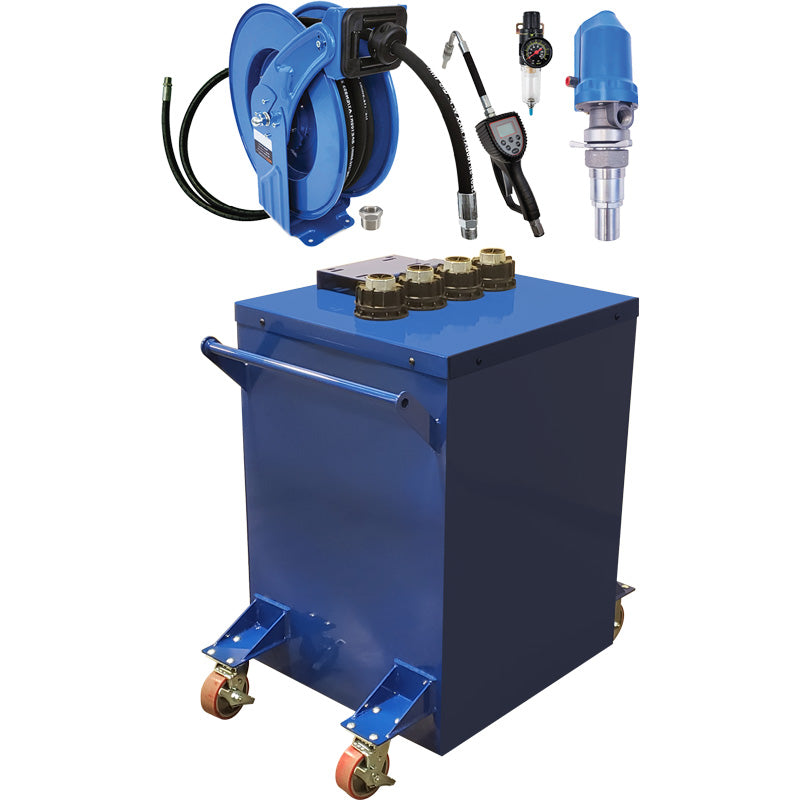 Mobile 110 Gallon Hybrid Double Wall Steel Tank on Casters with Fluidall Exclusive 3:1 Pump Package