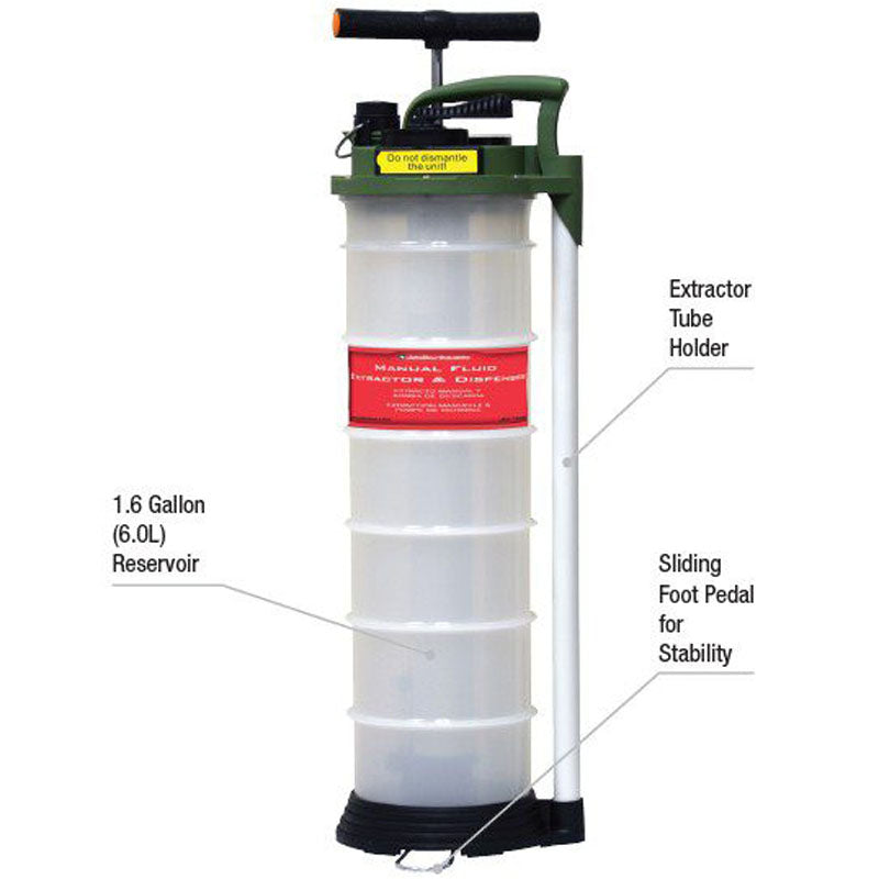 1.6 Gallon Manual Extractor & Discharge Pump | John Dow Industries | JDI-150DE