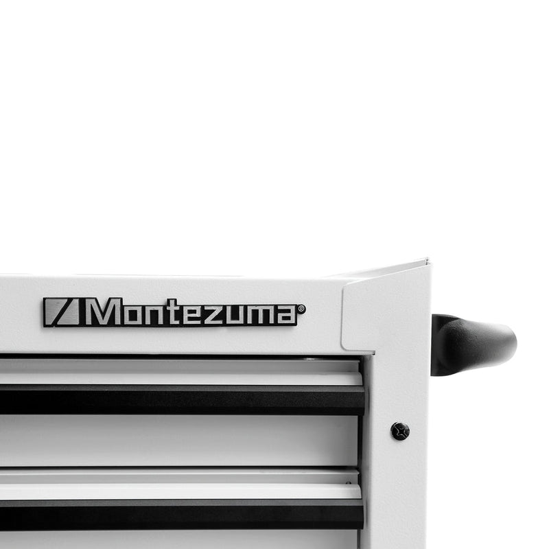 Montezuma MEMUC300-CWB | 30x15 in. Triangle Toolbox and 31in 2-Drawer Utility Cart Combo - White