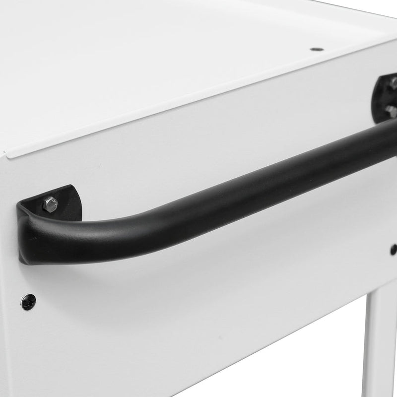 Montezuma MEMUC300-CWB | 30x15 in. Triangle Toolbox and 31in 2-Drawer Utility Cart Combo - White