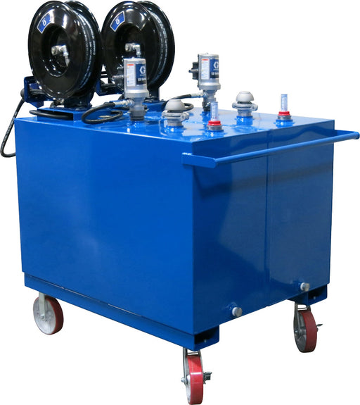 110 Gallons Each Mobile Steel Tank on Casters with Pump Package