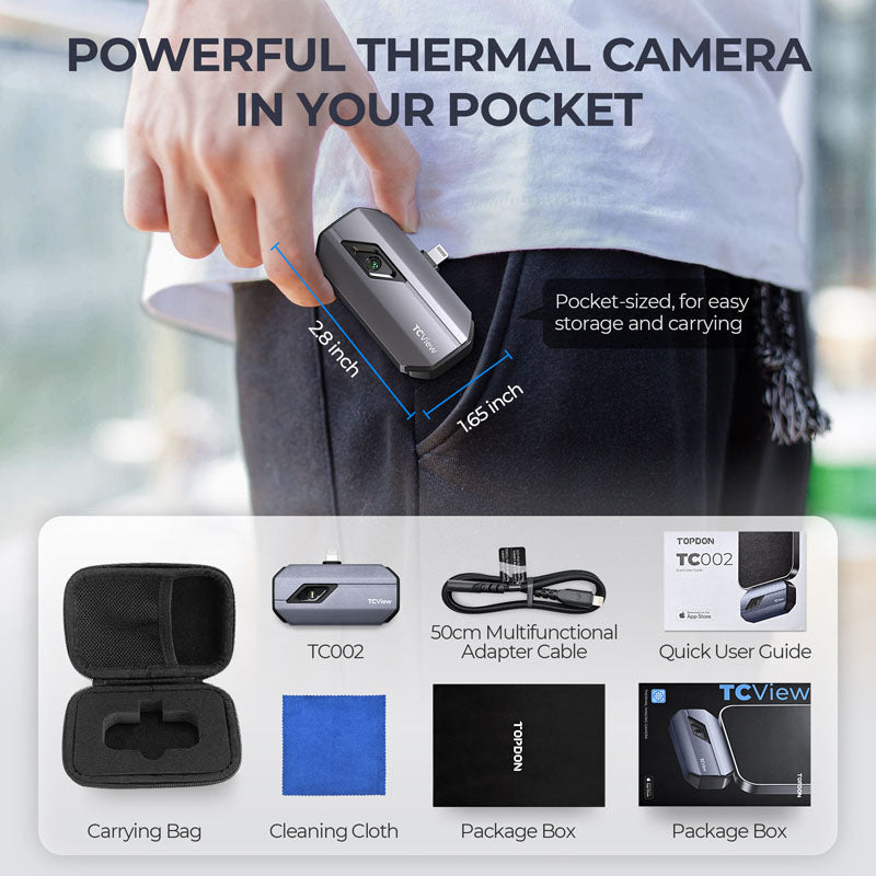 TC002 | Thermal Imaging Camera for iOS Devices 256x192 Resolution | TOPDON