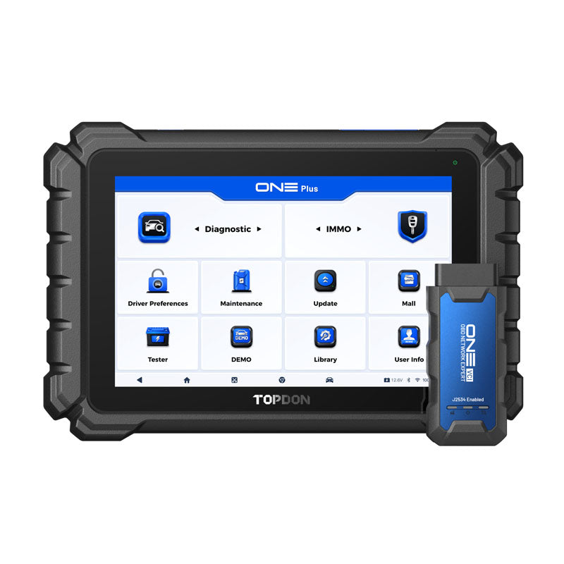 TDONEPLUS | ONE Plus Professional 10.1" Automotive Diagnostic Tool, J2534 Prog. | TOPDON