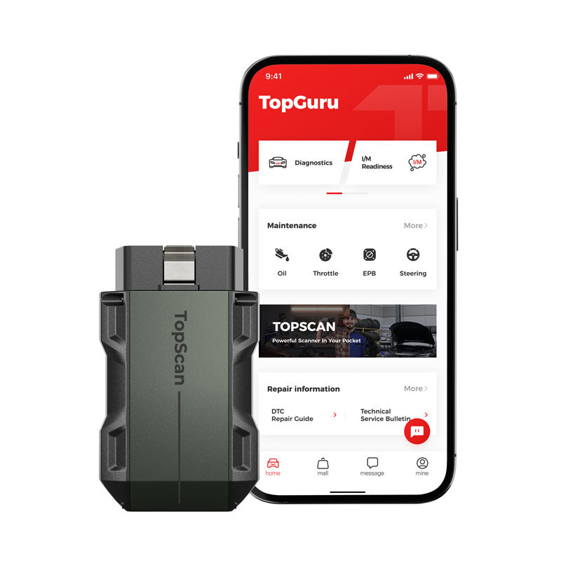 TOPSCANLITE | TopScan Lite Pocket-Size Bluetooth Scan Tool w/Bi-Directional Controls | TOPDON