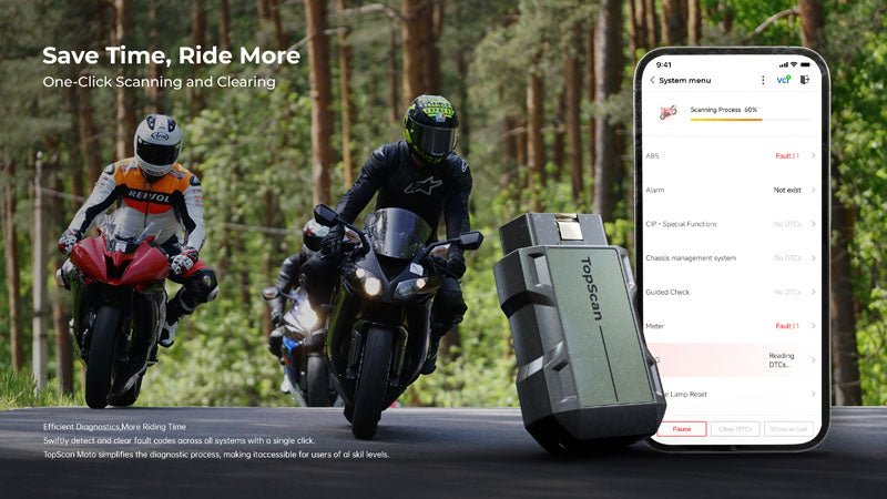 TOPSCANMOTO | TopScan Moto Wireless Motorcycle Diagnostic Tool | TOPDON
