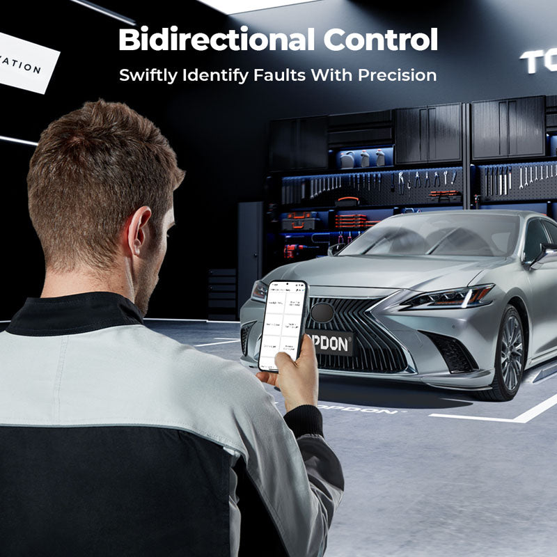 TOPSCANPRO | TopScan Pro Pocket-Size Bluetooth Scan Tool w/Bi-Directional Controls | TOPDON
