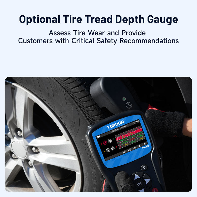 TP58 | TP58 Advanced TPMS Tool with OBDII, Wi-Fi, 5 Year Updates | TOPDON