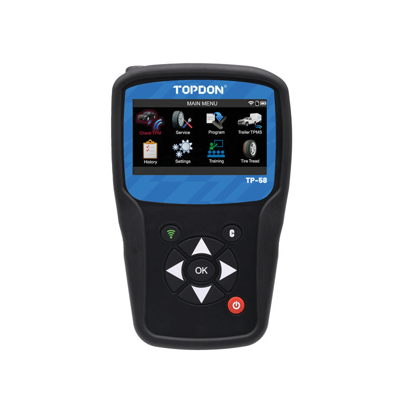 TP58 | TP58 Advanced TPMS Tool with OBDII, Wi-Fi, 5 Year Updates | TOPDON