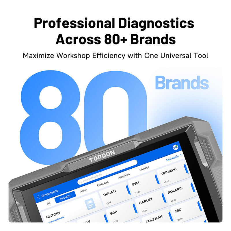 UDMOTO | UltraDiag Moto 8-inch Wireless Motorcycle Diagnostic Tool | TOPDON