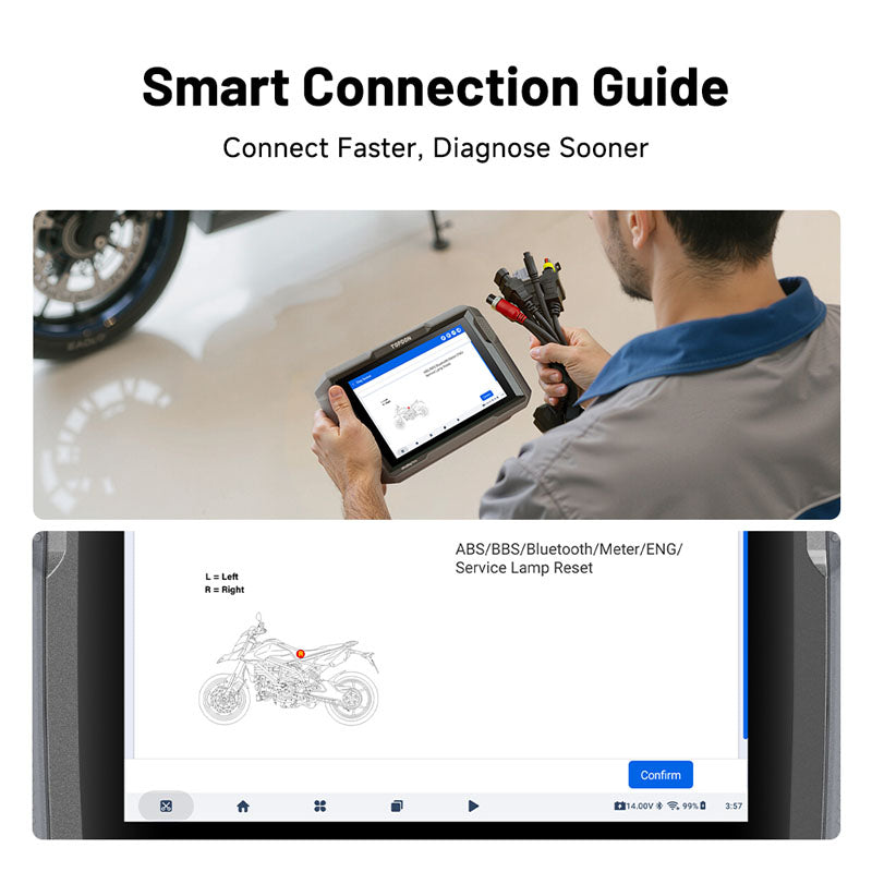 UDMOTO | UltraDiag Moto 8-inch Wireless Motorcycle Diagnostic Tool | TOPDON