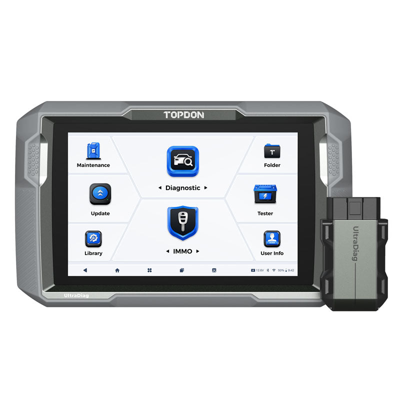 ULTRADIAG | UltraDiag 8" Scan Tool & Key Programming w/Bi-Directional Controls | TOPDON