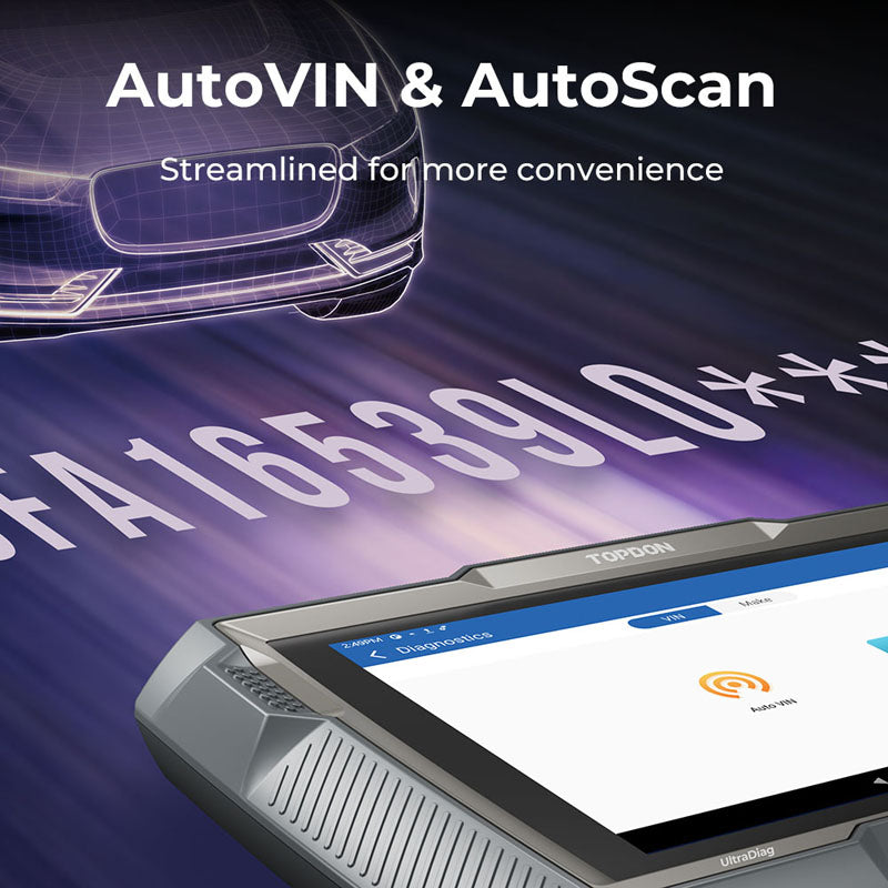 ULTRADIAG | UltraDiag 8" Scan Tool & Key Programming w/Bi-Directional Controls | TOPDON