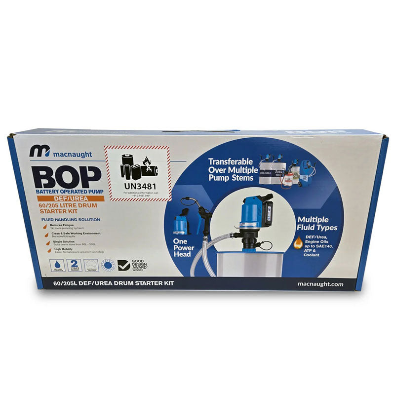 Macnaught BOP205 Battery Powered Pump Starter Kit for DEF, Oil, ATF or Coolants (BP205S-DUNU)