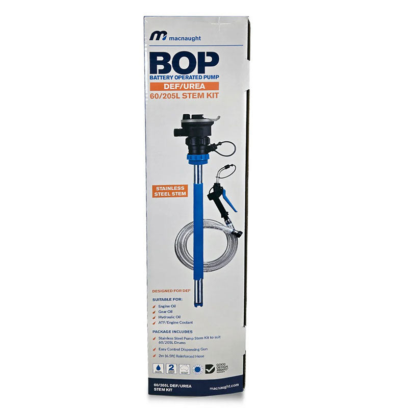 Macnaught BOP205 Battery Powered Stem Kit for DEF, Oil, Coolant & ATF (BP205X-DUNA)